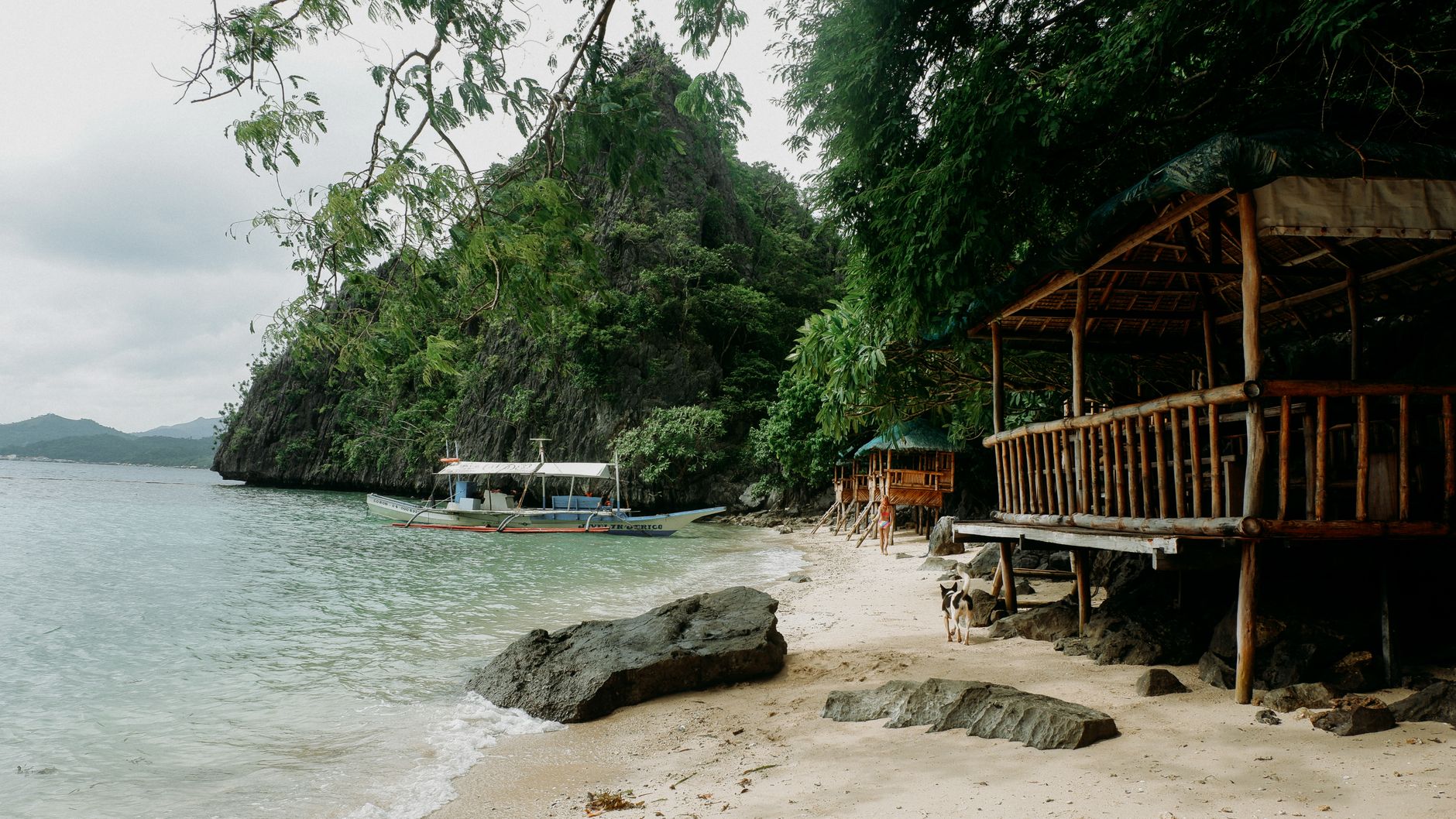 scenic beach and lagoon in coron philippines